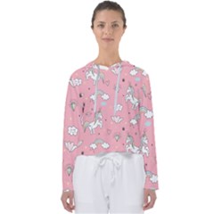 Cute-unicorn-seamless-pattern Women s Slouchy Sweat by pakminggu