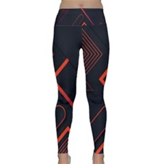Gradient-geometric-shapes-dark-background-design Lightweight Velour Classic Yoga Leggings by pakminggu