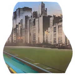 Building City Urban Path Road Skyline Car Seat Back Cushion  by uniart180623