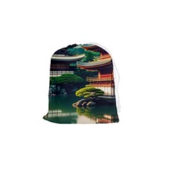 Japan Mount Fuji Japanese Drawstring Pouch (small) by uniart180623