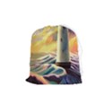 Lighthouse Colorful Abstract Art Drawstring Pouch (Medium) View1