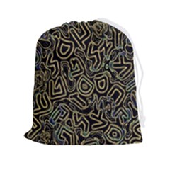 Pattern Abstract Runes Graphic Drawstring Pouch (2xl) by pakminggu