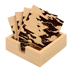 Fluffy Clouds Night Sky Bamboo Coaster Set by uniart180623