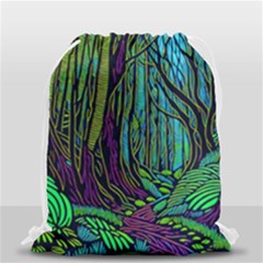 Spectral Forest Nature Drawstring Bag (small) by uniart180623