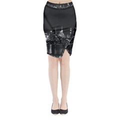 New York Skyline Midi Wrap Pencil Skirt by Bedest