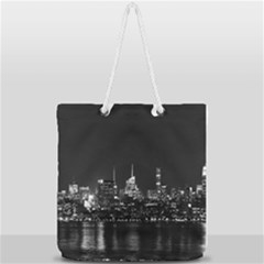 New York Skyline Full Print Rope Handle Tote (large) by Bedest
