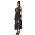 New York Skyline Sleeveless Cross Front Cocktail Midi Chiffon Dress View2