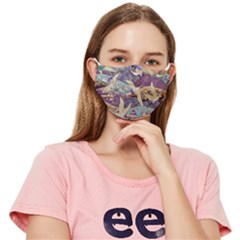 Textile-fabric-cloth-pattern Fitted Cloth Face Mask (adult) by Bedest