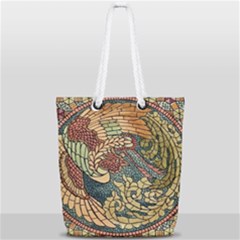 Wings-feathers-cubism-mosaic Full Print Rope Handle Tote (small) by Bedest
