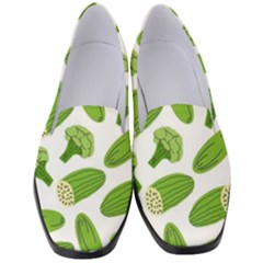 Vegetable Pattern With Composition Broccoli Women s Classic Loafer Heels by pakminggu