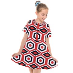 Motif-20 Kids  Short Sleeve Shirt Dress by nateshop