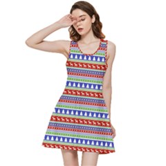 Christmas-color-stripes Pattern Inside Out Racerback Dress by Bedest