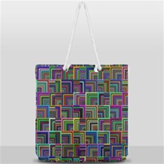 Wallpaper-background-colorful Full Print Rope Handle Tote (large) by Bedest