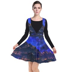 Landscape-sci-fi-alien-world Plunge Pinafore Dress by Bedest