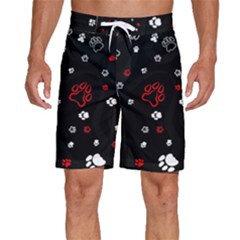 Art Pattern Traces Paw Men s Beach Shorts by pakminggu
