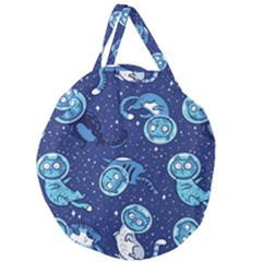 Cat Spacesuit Space Suit Astronauts Giant Round Zipper Tote by pakminggu