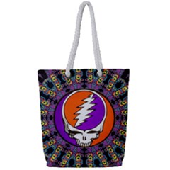 Gratefuldead Grateful Dead Pattern Full Print Rope Handle Tote (small) by Cowasu
