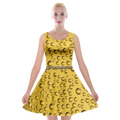 Beer Bubbles Velvet Skater Dress by Cowasu