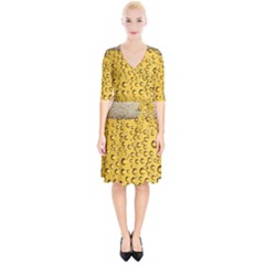 Beer Bubbles Wrap Up Cocktail Dress by Cowasu