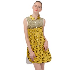 Beer Bubbles Sleeveless Shirt Dress by Cowasu