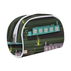 Narrow-boats-scene-pattern Make Up Case (small) by Cowasu