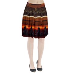 Science-fiction-digital-illustration Pleated Skirt by Cowasu