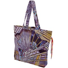 Abstract-drawing-design-modern Drawstring Tote Bag by Cowasu