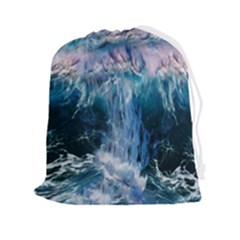 Sea-waves-ocean-water-beach-surf Drawstring Pouch (2xl) by Cowasu