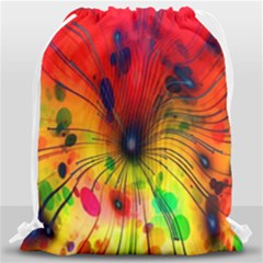 Color-background-structure-lines Drawstring Bag (large) by Cowasu