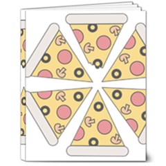 Pizza-slice-food-italian 8  X 10  Hardcover Notebook by Sarkoni