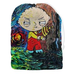 Cartoon Starry Night Vincent Van Gogh Drawstring Pouch (3xl) by Sarkoni