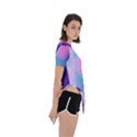 Geometry Abstract Pattern Hypercube Asymmetrical Short Sleeve Sports T-Shirt View3