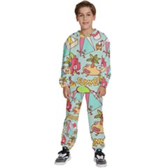 Summer Up Cute Doodle Kids  Sweatshirt Set by Bedest