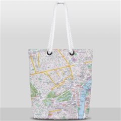 London City Map Full Print Rope Handle Tote (small) by Bedest