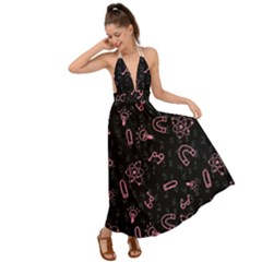 Background Graphic Wallpaper Decor Backdrop Design Backless Maxi Beach Dress by Ravend