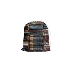 Pile Of Books Photo Of Assorted Book Lot Backyard Antique Store Drawstring Pouch (xs) by Ravend