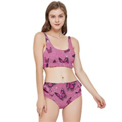 Pink Glitter Butterfly Frilly Bikini Set by Ndabl3x