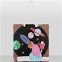 Girl Bed Space Planet Spaceship Full Print Rope Handle Tote (Large) View2