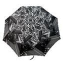 Black And Gray Circuit Board Computer Microchip Digital Art Folding Umbrellas View1