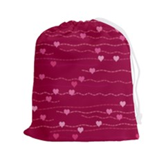 Hearts Valentine Love Background Drawstring Pouch (2xl) by Proyonanggan