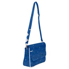 Sky Night Moon Clouds Crescent Shoulder Bag With Back Zipper by Proyonanggan