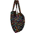 Multicolored Doodle Abstract Colorful Multi Colored Giant Heart Shaped Tote View3