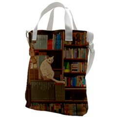 Library Aesthetic Canvas Messenger Bag by Sarkoni