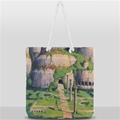 Painting Scenery Full Print Rope Handle Tote (large) by Sarkoni