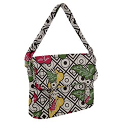 Leaves Foliage Batik Seamless Buckle Messenger Bag by Sarkoni