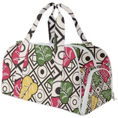 Leaves Foliage Batik Seamless Burner Gym Duffel Bag by Sarkoni