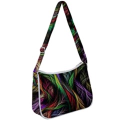 Abstract Psychedelic Zip Up Shoulder Bag by Sarkoni
