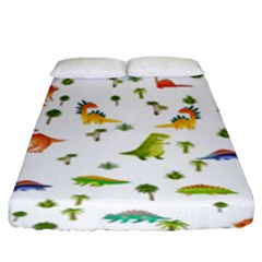 Baby Dino Seamless Pattern Fitted Sheet (king Size) by Sarkoni