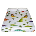 Baby Dino Seamless Pattern Fitted Sheet (King Size) View1
