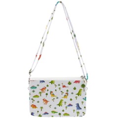 Baby Dino Seamless Pattern Double Gusset Crossbody Bag by Sarkoni